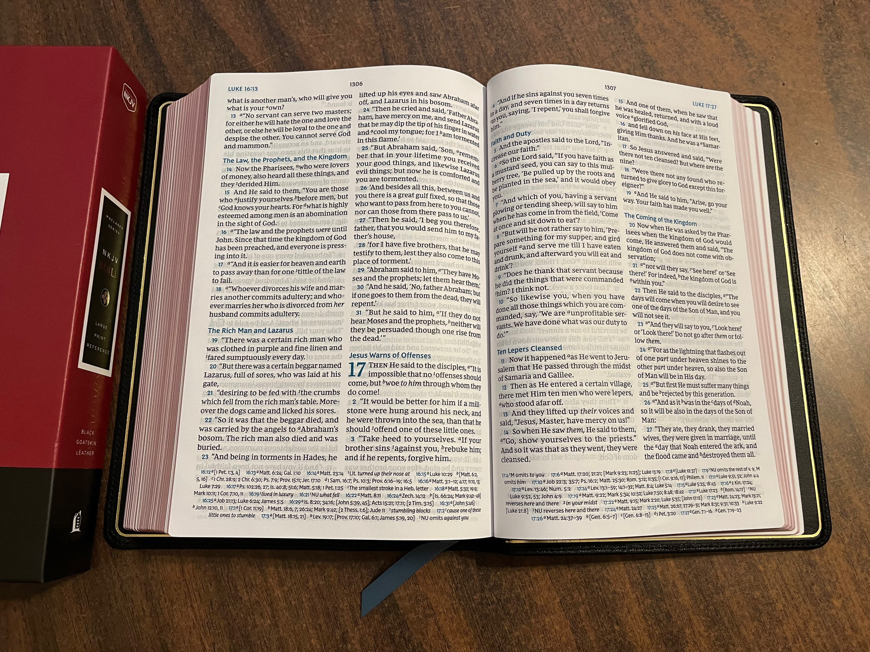 Personalized NKJV Large Print Reference Bible Black Goatskin - Etsy