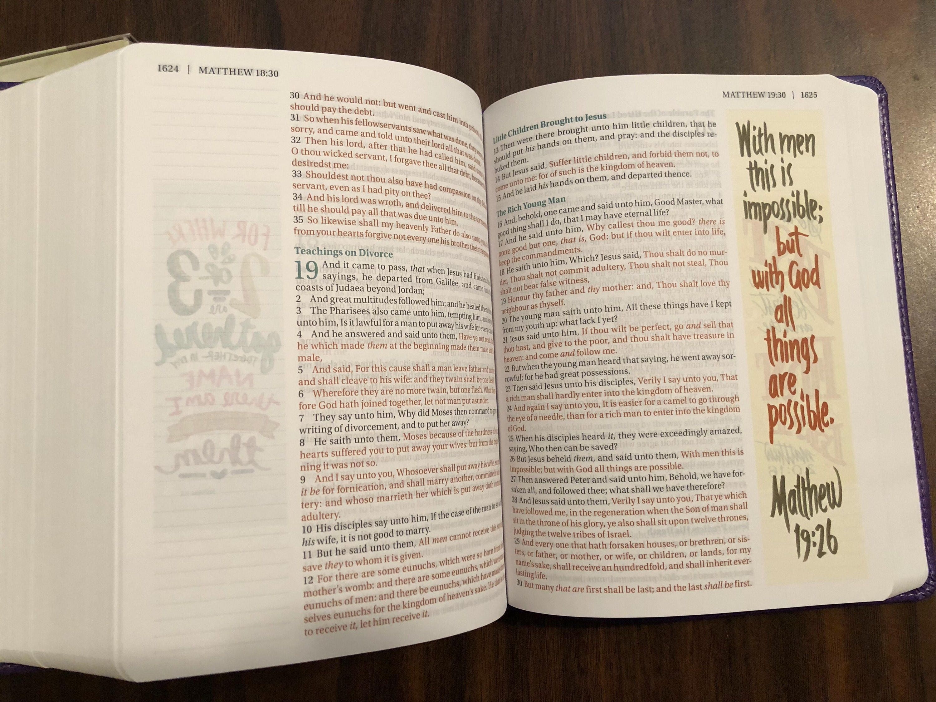 PERSONALIZED ** KJV Beautiful Word Bible Large Print - Royal Purple ...