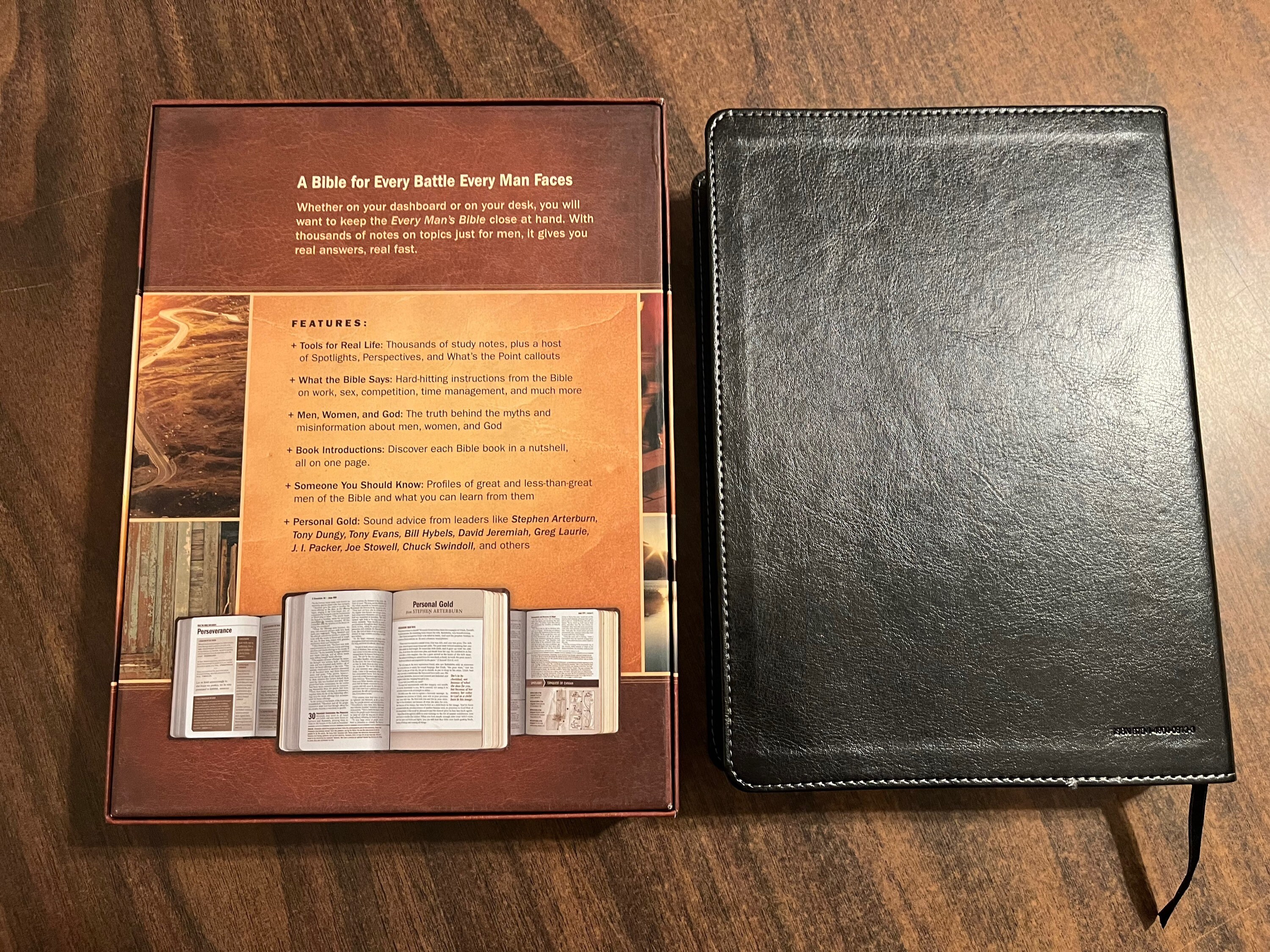 Personalized Mens Bible, NIV Large Print Every Mans Devotional Bible