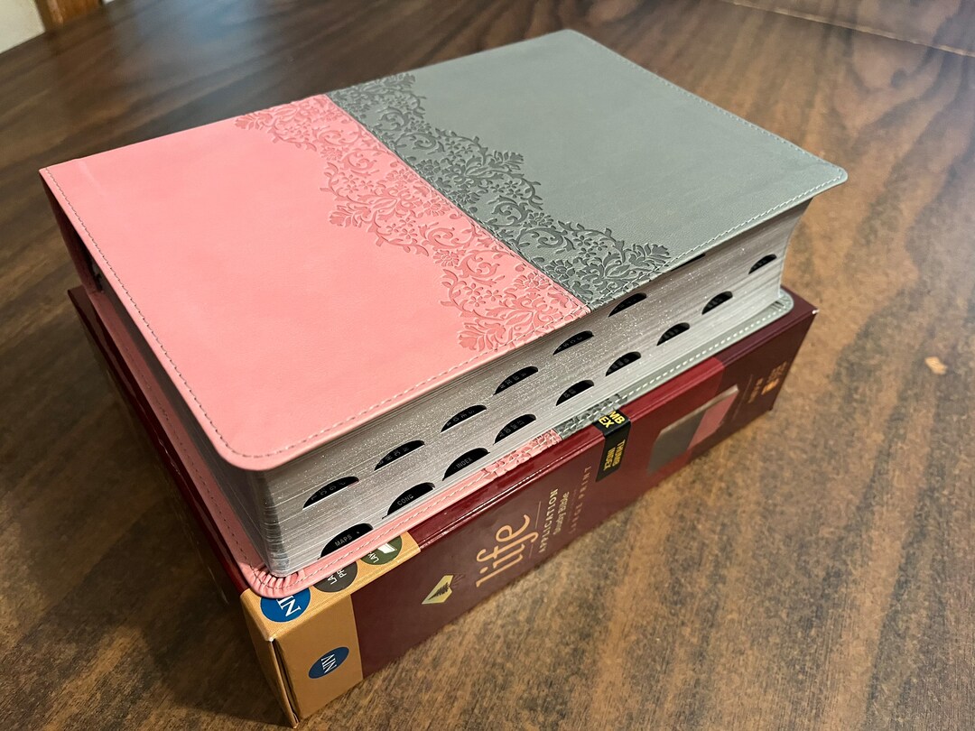 Personalized NIV Large Print Life Application Study Bible Thumb Indexed