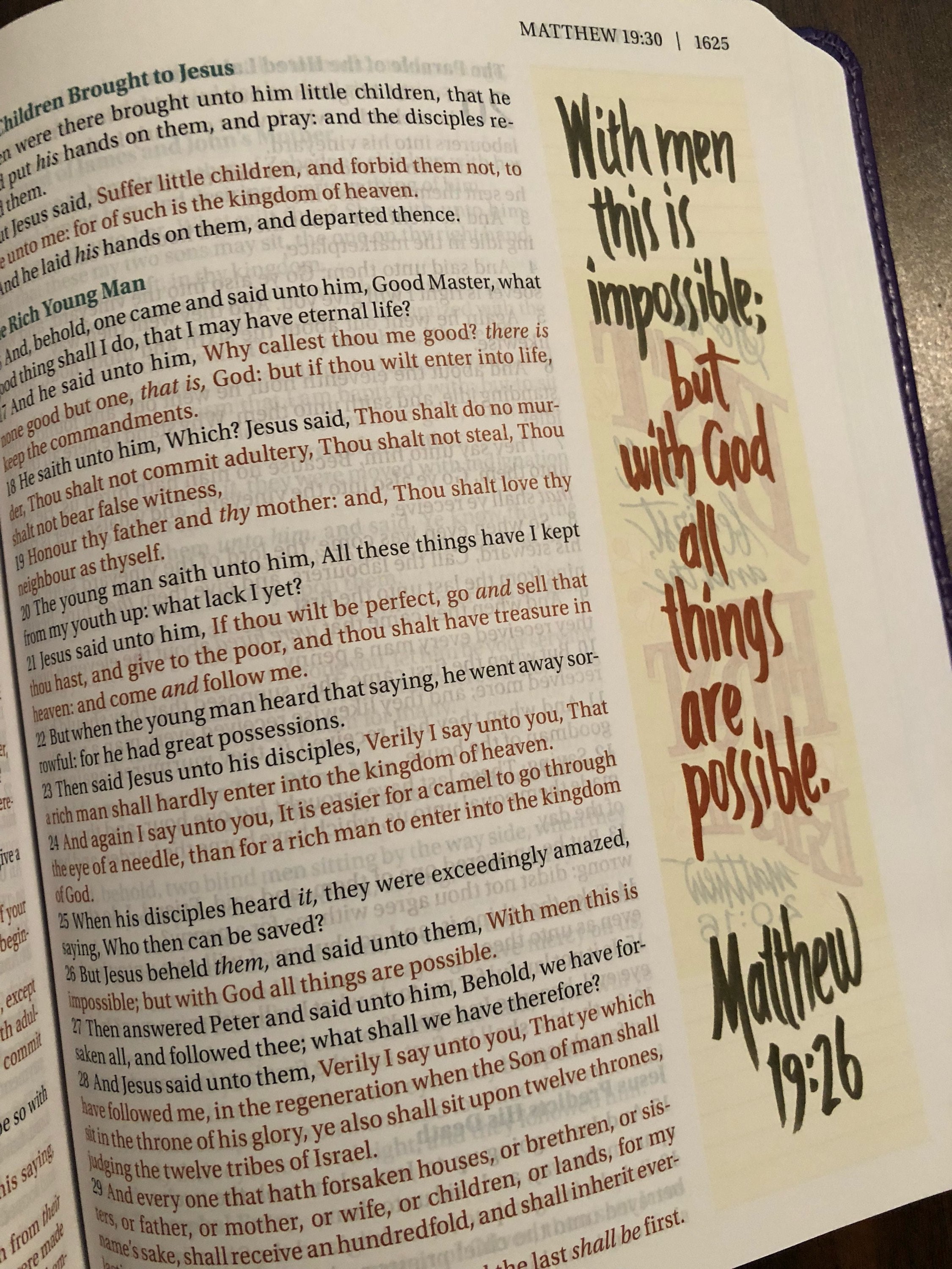 PERSONALIZED ** KJV Beautiful Word Bible Large Print - Royal Purple ...