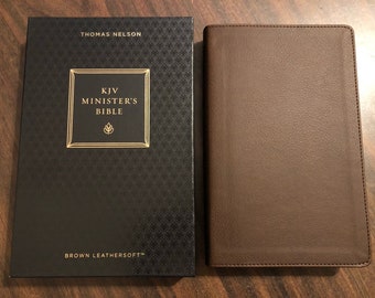 PERSONALIZED  KJV Ministers Bible - Brown Leathersoft  Custom Imprinted, ISBN 9780785216421