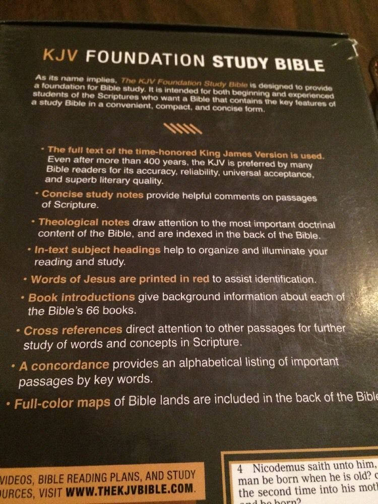 PERSONALIZED ** KJV Foundation Study Bible Indexed Brown Leathersoft