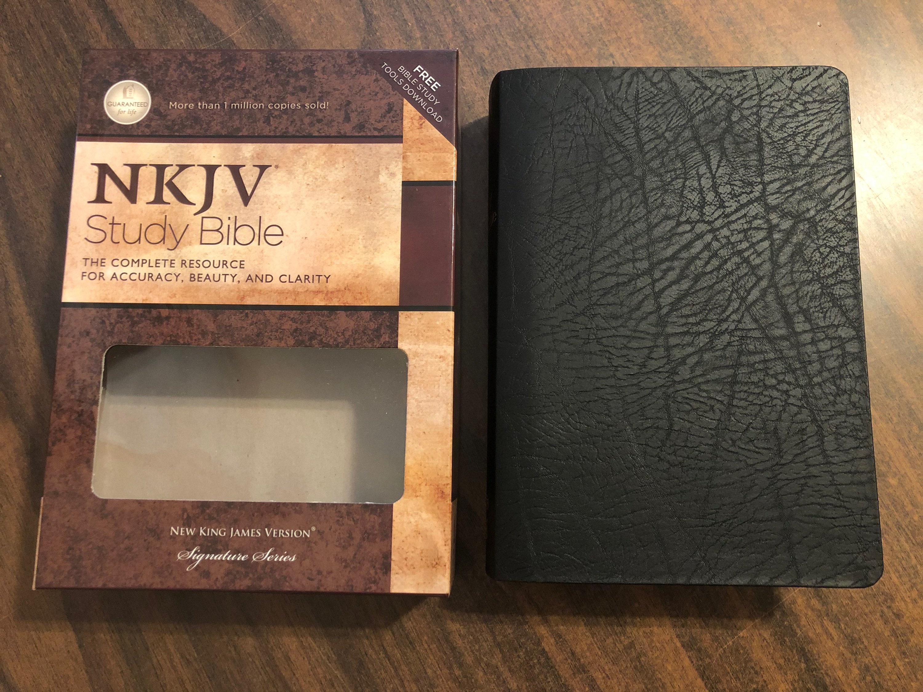 Personalized Bible - NKJV Study Bible - Black Bonded Leather Custom  Imprinted with Name, New King James Version Printed in the USA