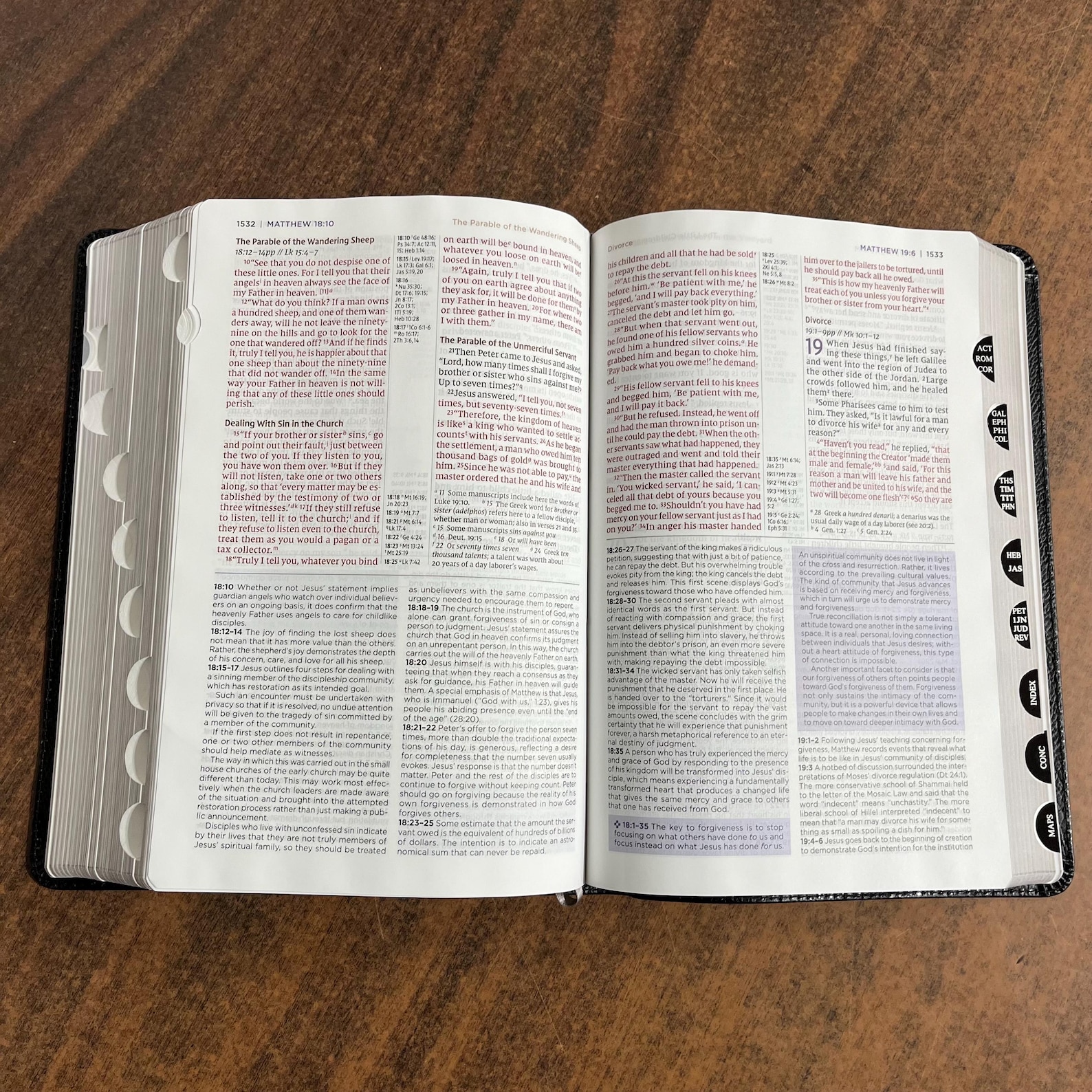 Personalized NIV Application Study Bible Thumb Indexed black Bonded