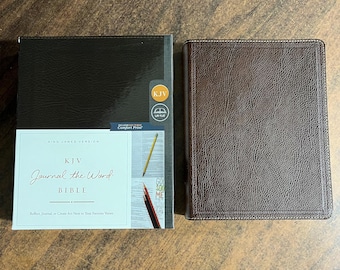 Personalized KJV Journal the Word Bible - Brown Bonded Leather - Custom Imprinted with a name, ISBN 9780785218319