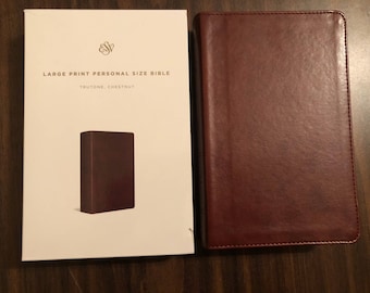 Personalized ESV Large Print Personal Size Bible - Chestnut Brown TruTone  Custom Imprinted, ISBN 9781433541544