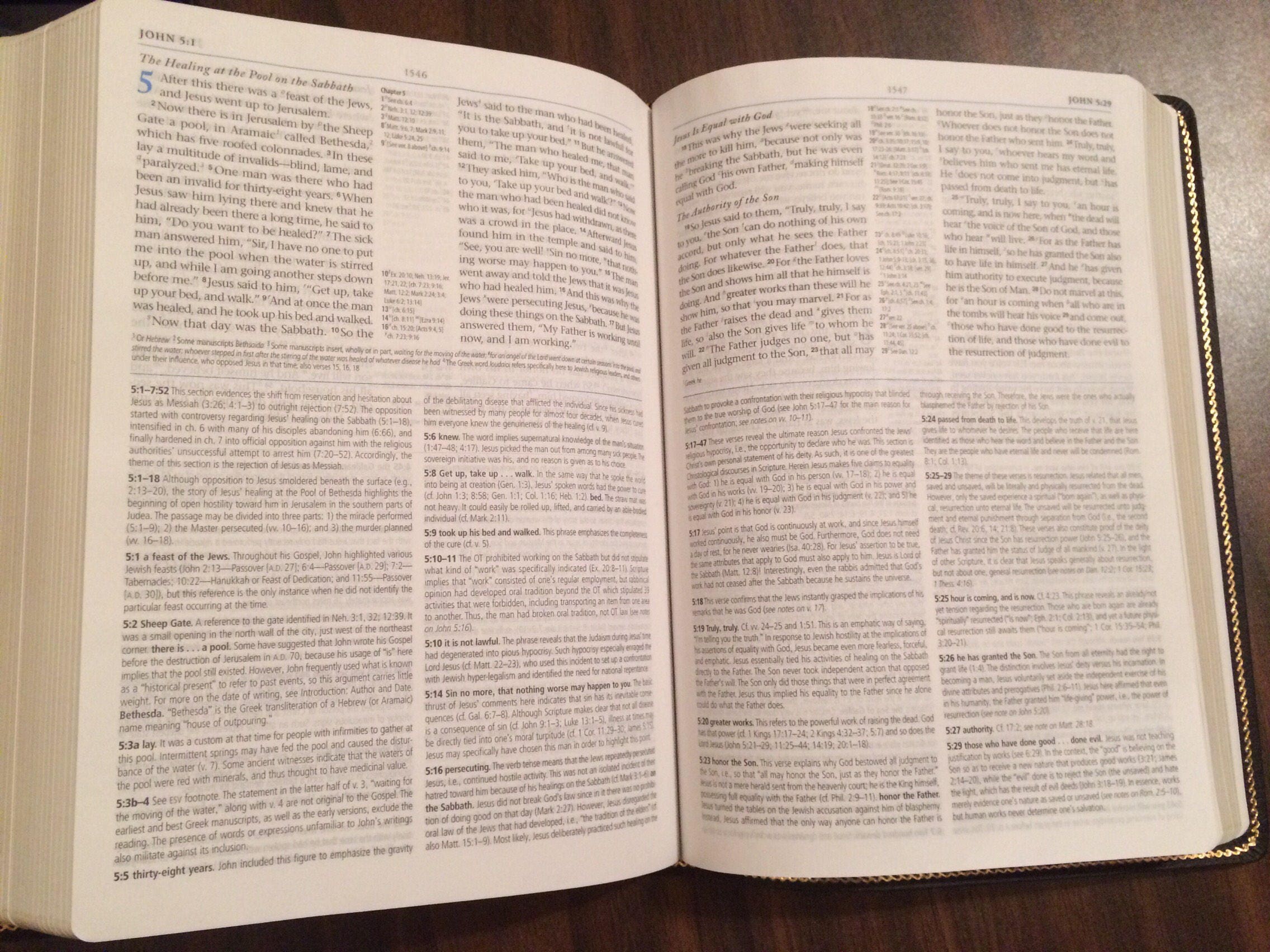 PERSONALIZED ** ESV Macarthur Study Bible Black Genuine Leather