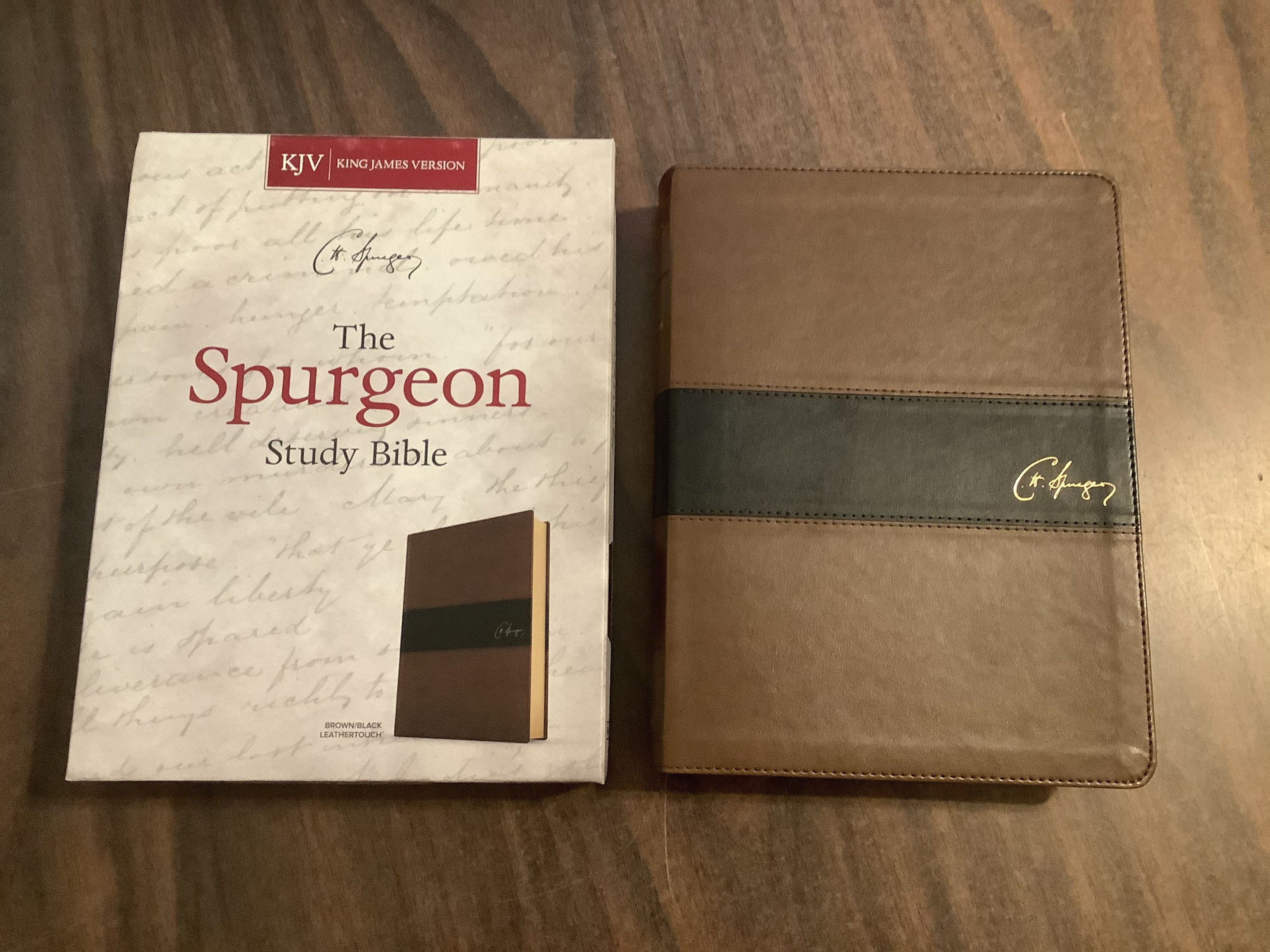 Personalized Bible, KJV Spurgeon Study Bible Black / Brown