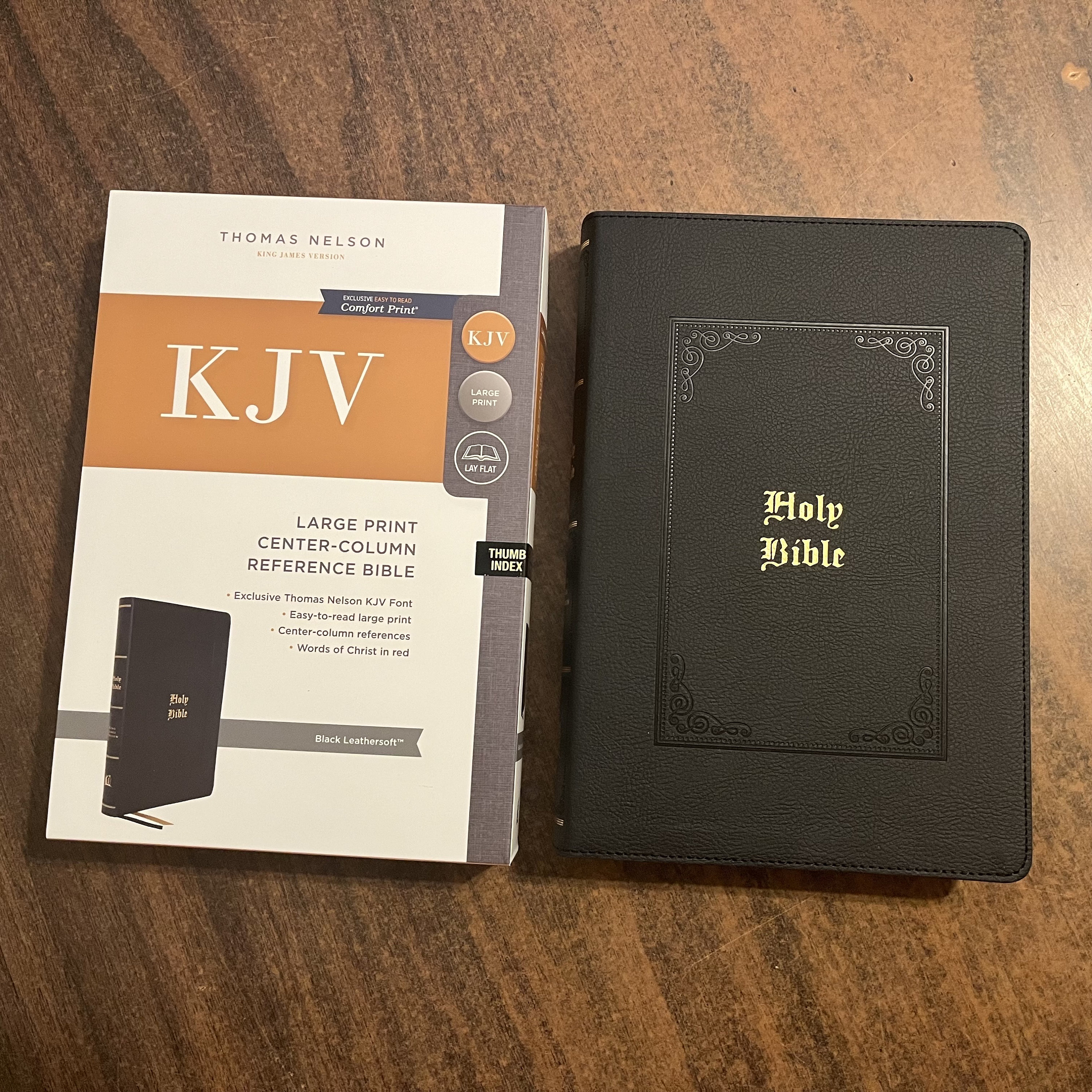 Personalized Bible KJV Large Print Center Column Reference Bible Thumb