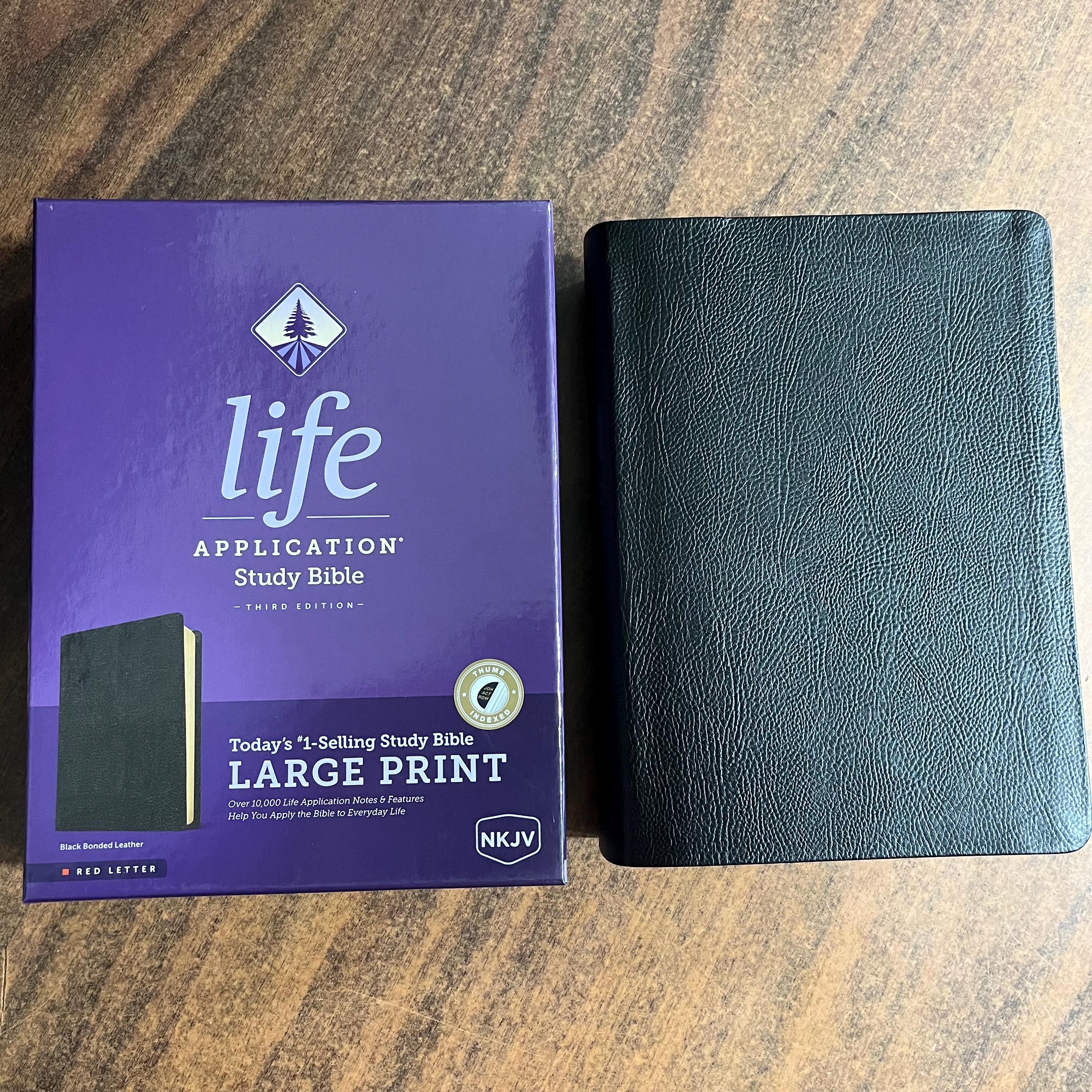 Personalized NKJV Large Print Life Application Study Bible Thumb