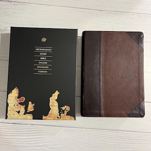 Personalized ESV Archaeology Study Bible - Brown / Walnut TruTone,  Custom Imprinted with name, ISBN 9781433595745
