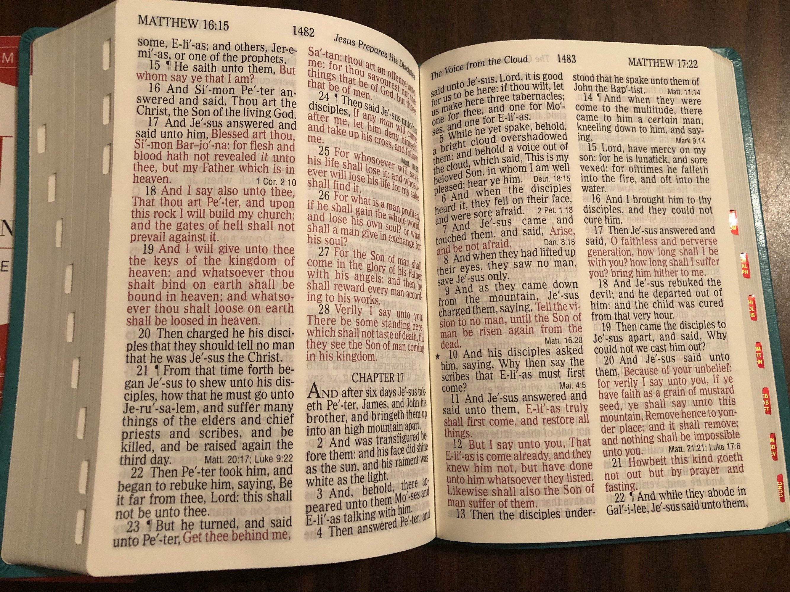 PERSONALIZED ** KJV Super Giant Print Bible Indexed Teal LeatherTouch ** Custom Imprinted