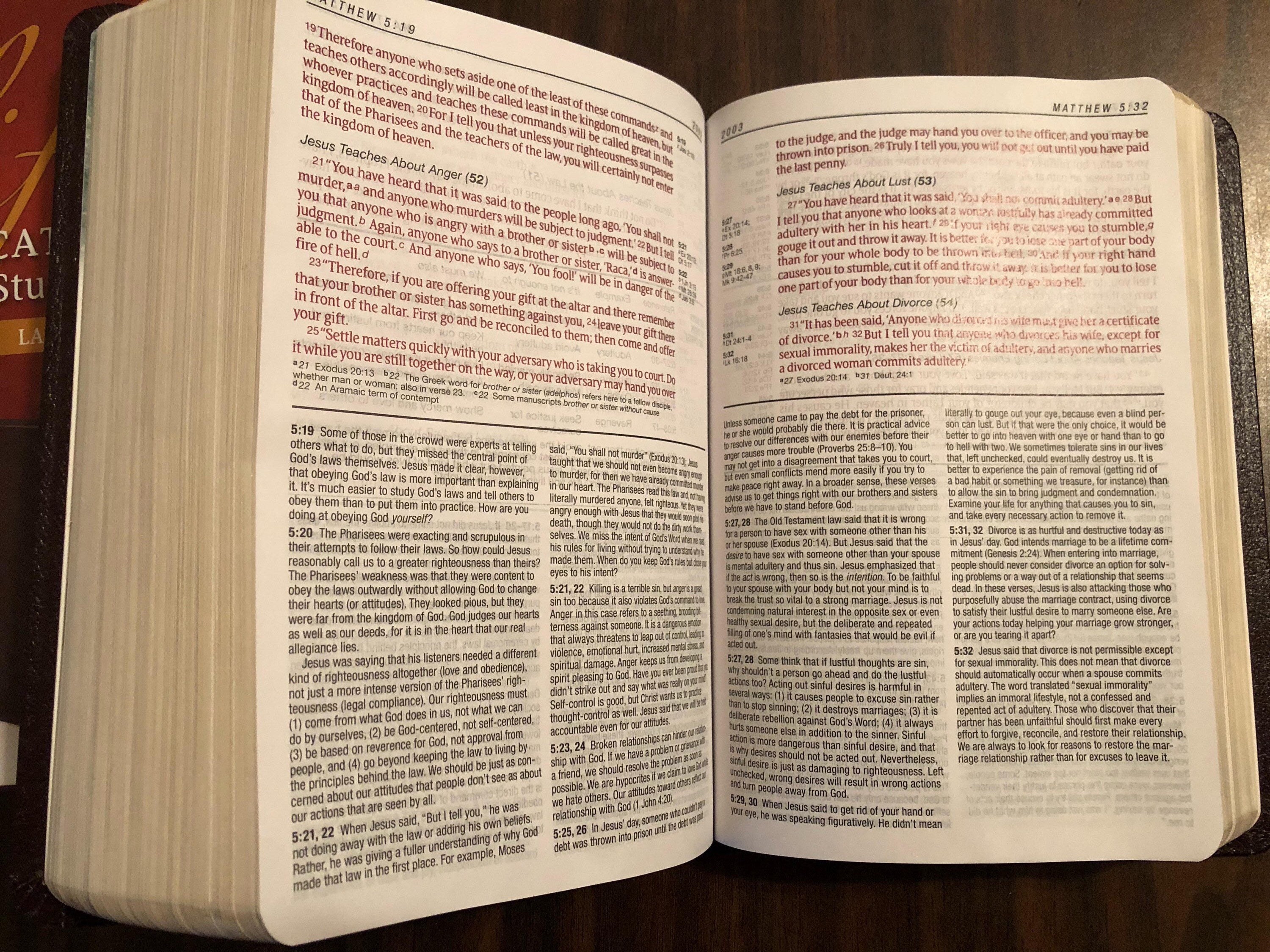 Name engraved bible niv large print life application study bible