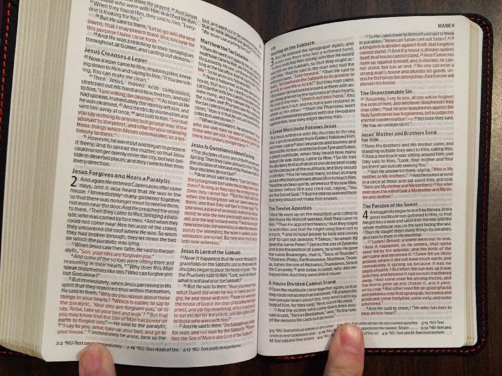 PERSONALIZED ** NKJV Ministers Pocket Compact Bible Black Genuine Leather ** Custom Imprinted