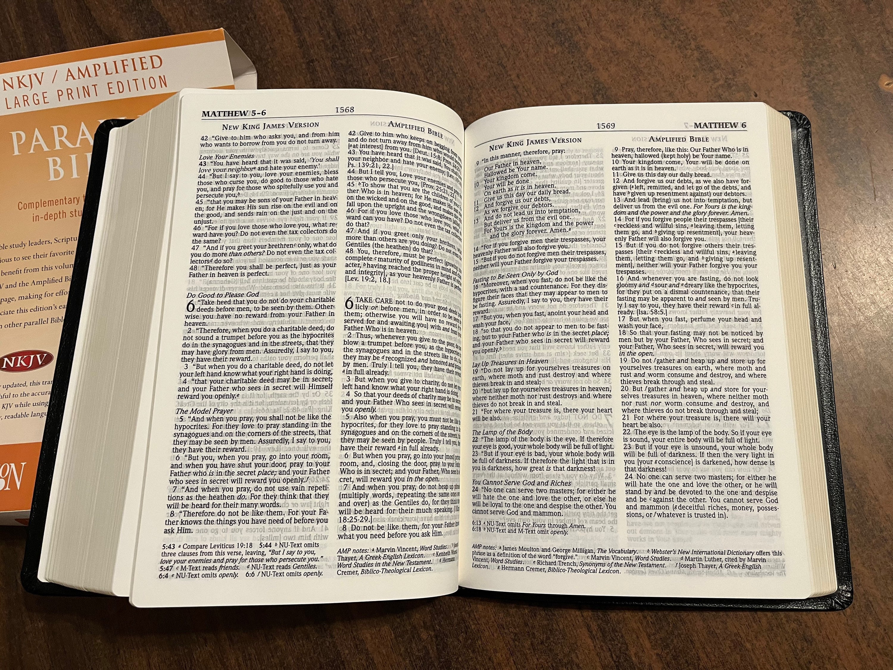 Personalized NKJV / Amplified 1987 Classic, Parallel Bible Large Print