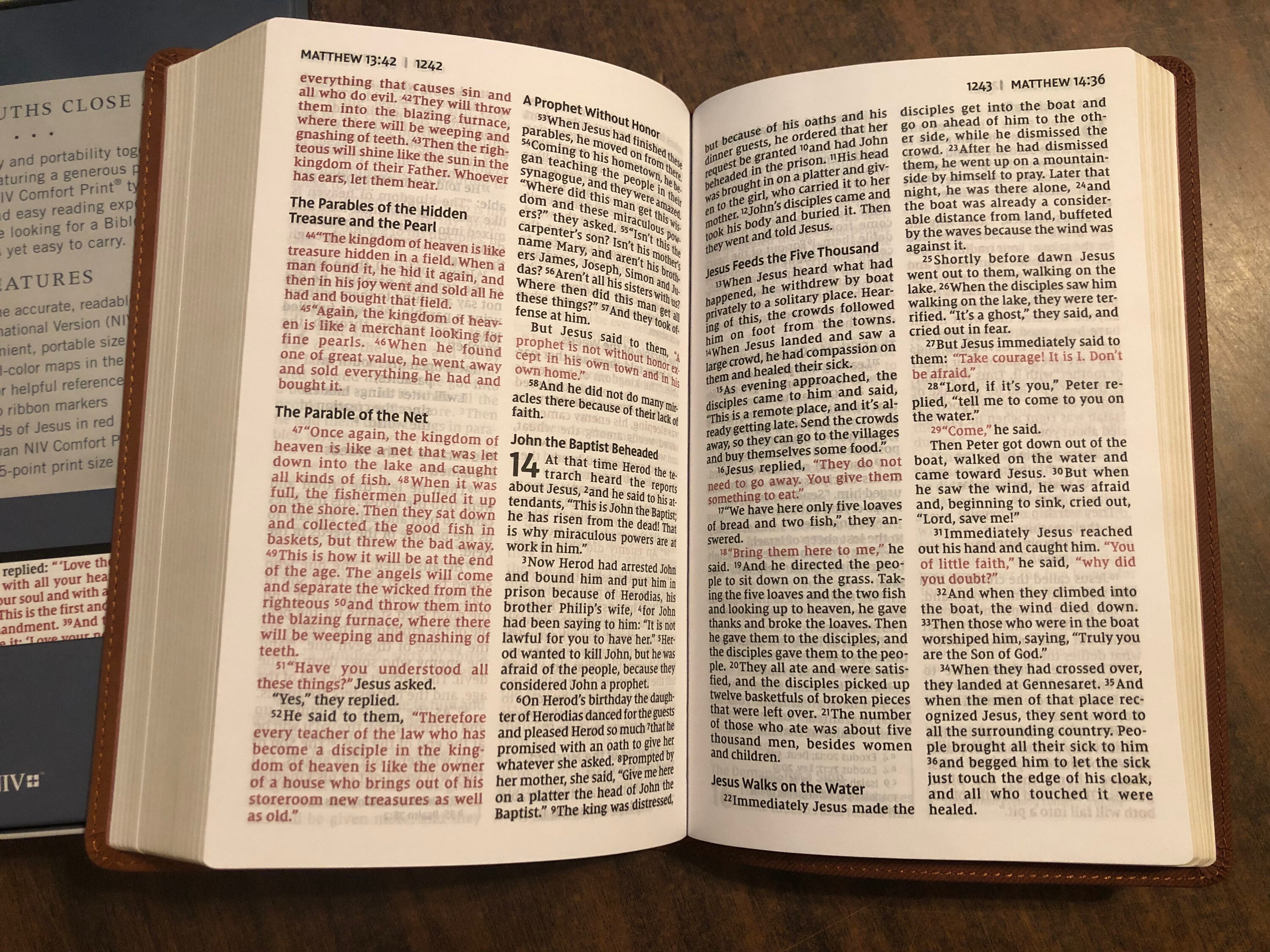 Personalized NIV Large Print Personal Size Bible Brown LeatherSoft