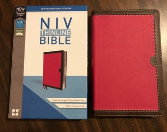 Personalized NIV Bible, Thinline Bible - Pink Duotone  Custom Imprinted