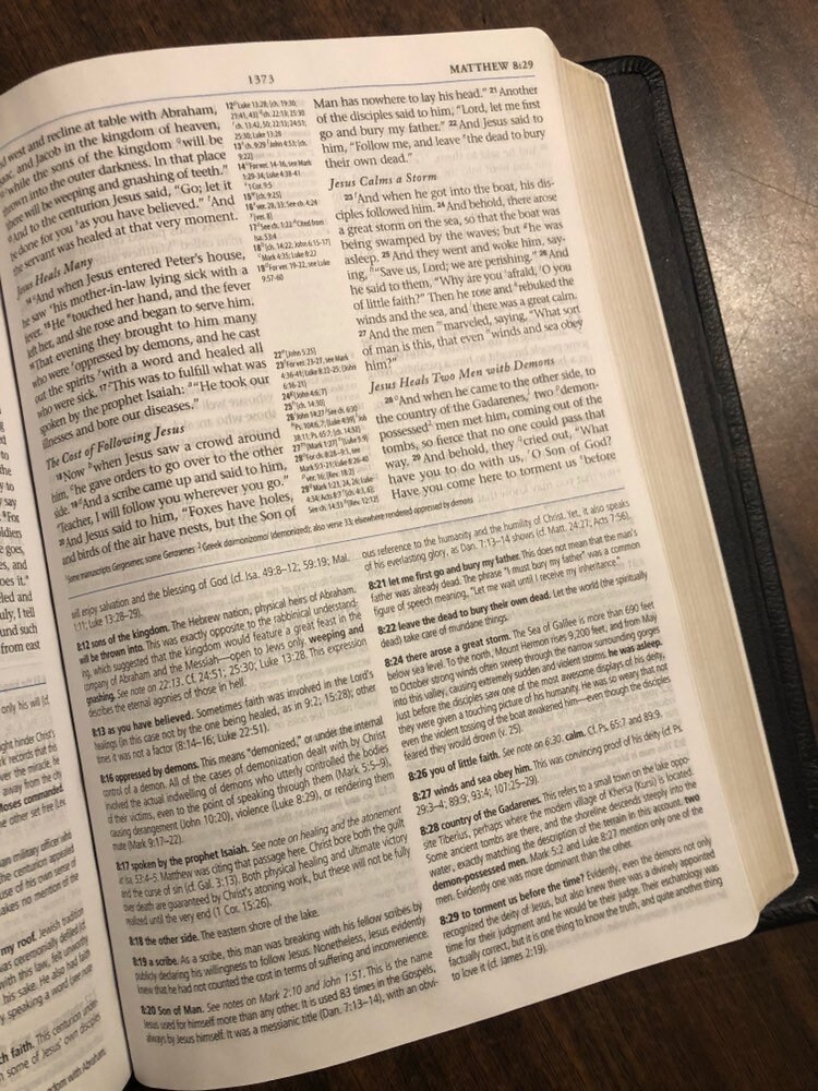 PERSONALIZED ESV Macarthur Study Bible Black Top Grain Genuine