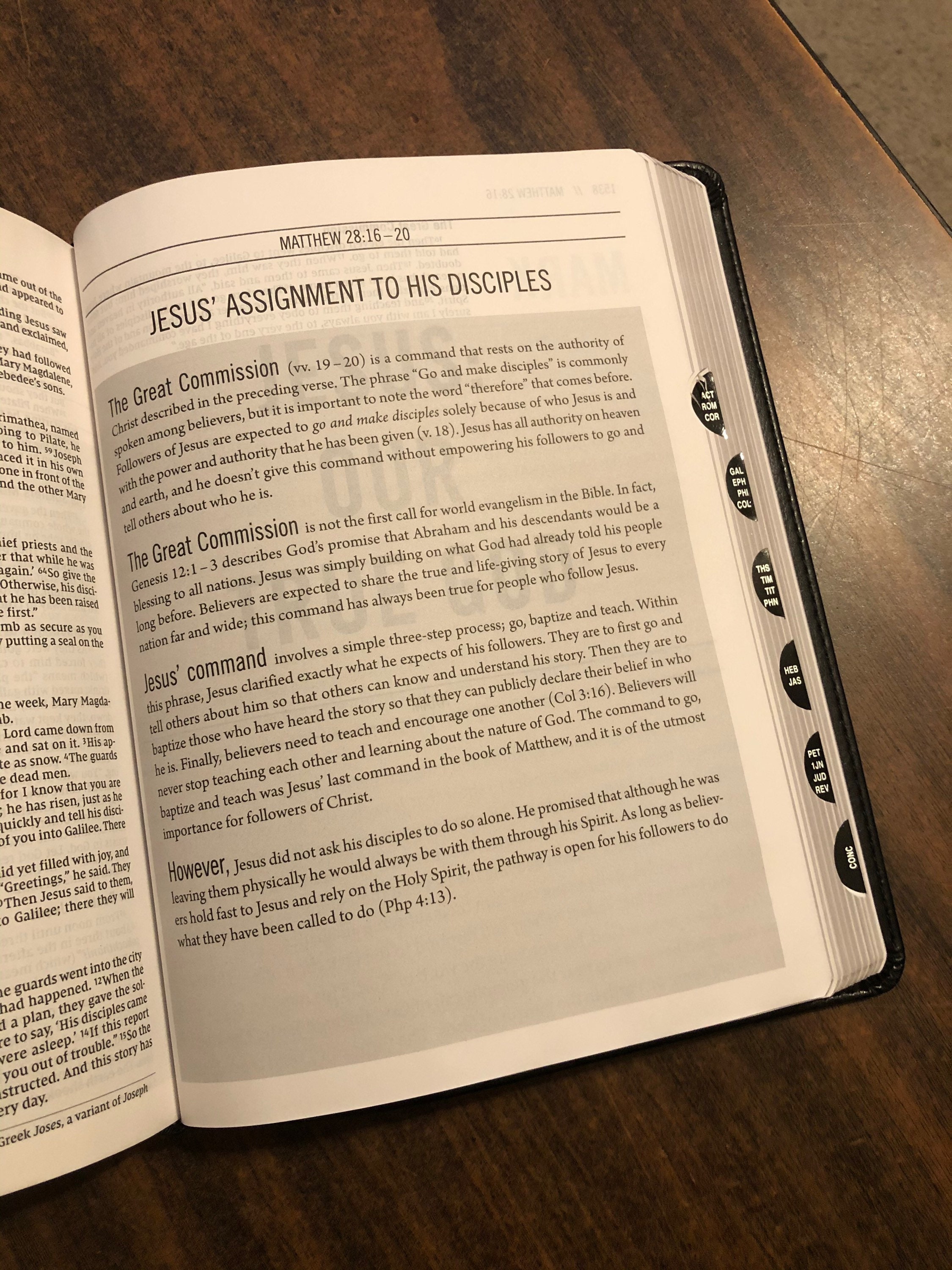 PERSONALIZED ** NIV Jesus Bible Indexed Black LeatherSoft ** Custom