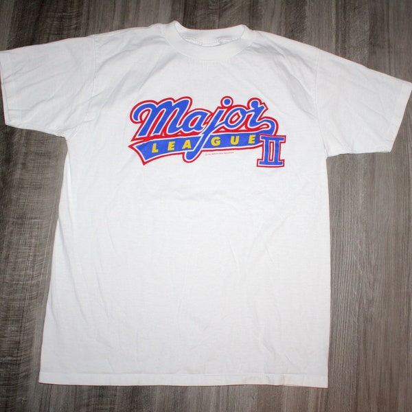 Vintage 90s Ropa Charlie Sheen MLB Major League 2 Baseball Movie Men Size Large / Oversized Womens Retro 1993 Logo Short Sleeve T Shirt