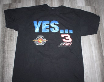 Vintage 90s Nascar Racing Clothing Dale Earnhardt Sr 3 Men Size XL / Oversized Womens Retro Huge Race Car Logo Print Short Sleeve T Shirt