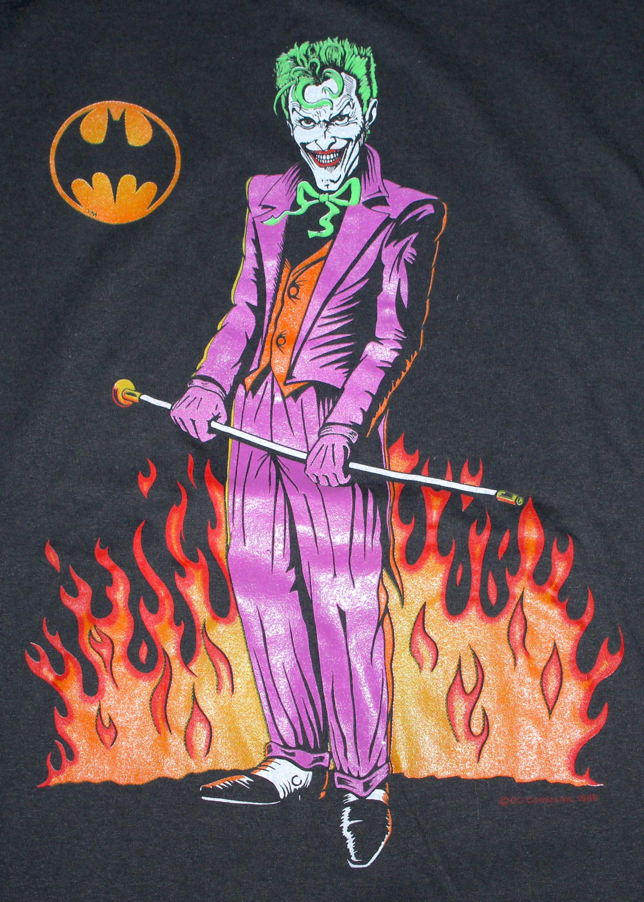 Vintage 80s Clothing the Joker DC Comics Batman Movie Men Vintage 80s Clothing the Joker DC Comics Batman Movie Men