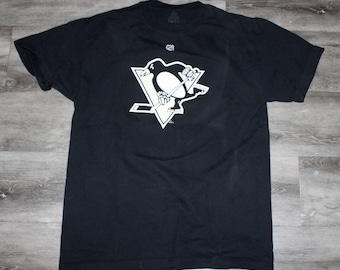 Vintage 2000s y2k ropa NHL Pittsburgh Penguins Joe Vitale firmado hombres tamaño grande/de gran tamaño para mujer camiseta de hockey de manga corta camiseta