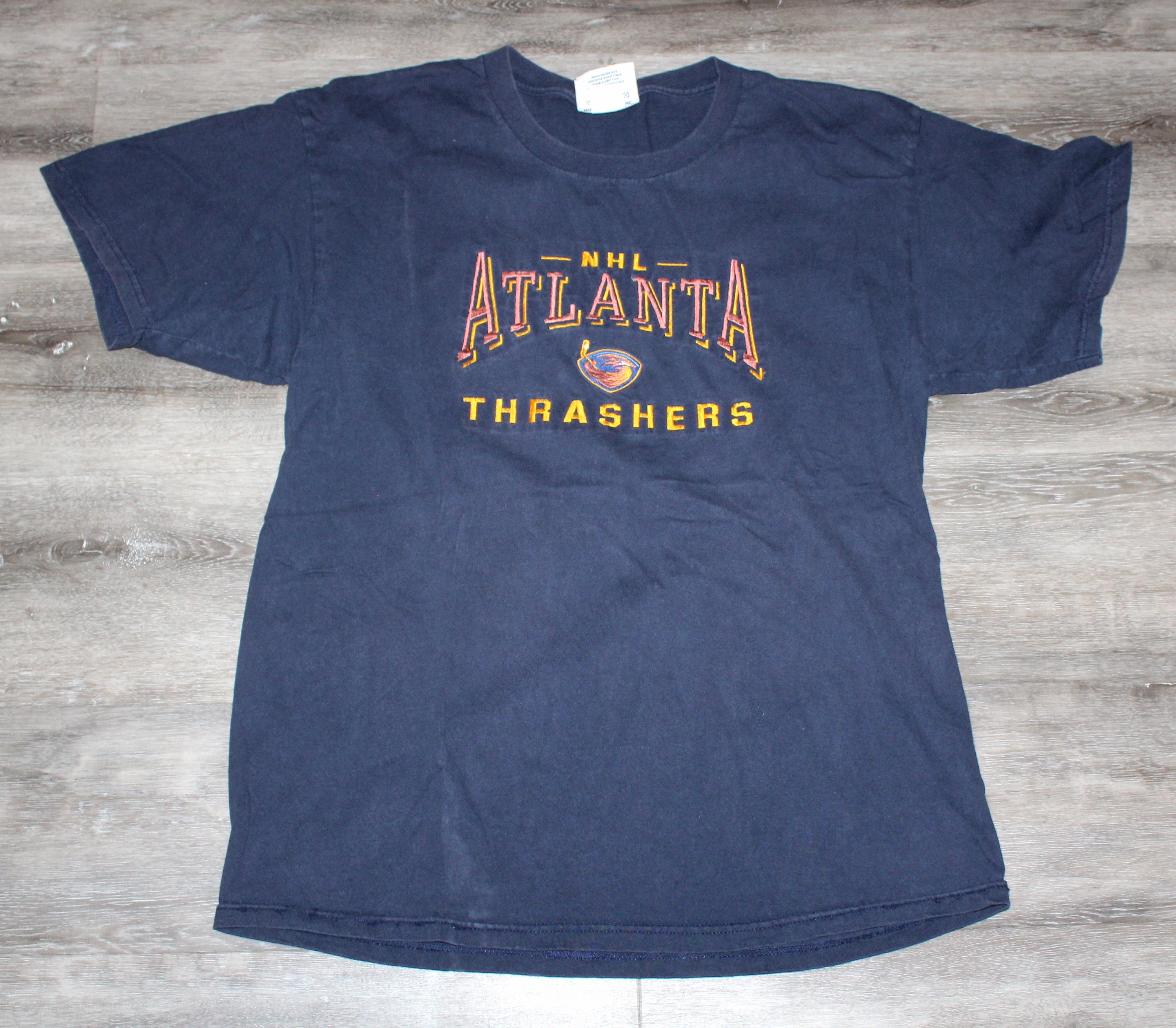 deadmansupplyco Vintage Hockey - Atlanta Thrashers (Blue Thrashers Wordmark) Pin