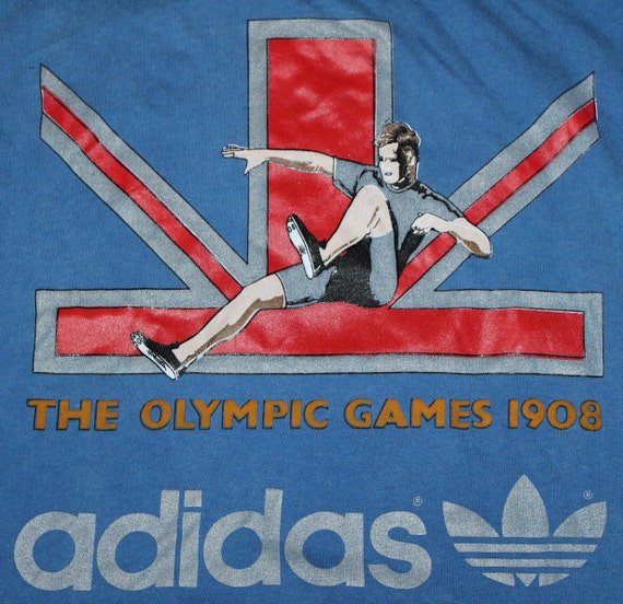 Røg tilbage Natur Vintage 80s Clothing Adidas Sportswear Olympic Games 1908 - Etsy