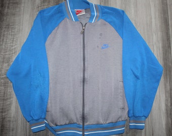 Vintage 90s Clothing Nike Air Sportswear Men Size Small / Oversized Womens Retro Grey Tag Color Block Swoosh Logo Windbreaker Track Jacket