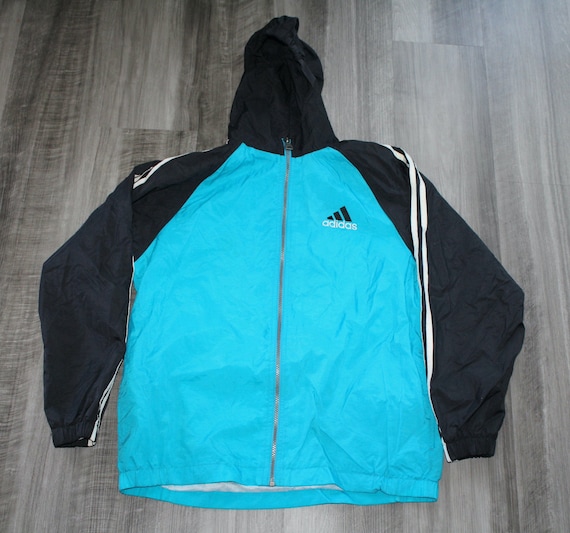 ジャケット・アウター adidas vintage ''High Neck Track Jaket' VINTAGE 80'S 90'S ADIDAS TRACK JACKET. RED, BLUE AND WHITE
