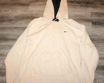 Sudadera con capucha estilo vintage Nike Air Sportswear para hombre, talla grande o extragrande, con logo mini Swoosh, color tostado, estilo Y2K, para mujer