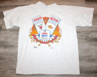 Vintage 90's NBA Chicago Bulls the 1991 NBA Finals T Shirt Size XL