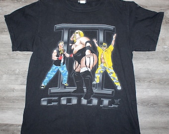 古着 90s WWF ATTITUDE プロレス 格闘技 TV ゲーム プロモ Tシャツ XL 古着