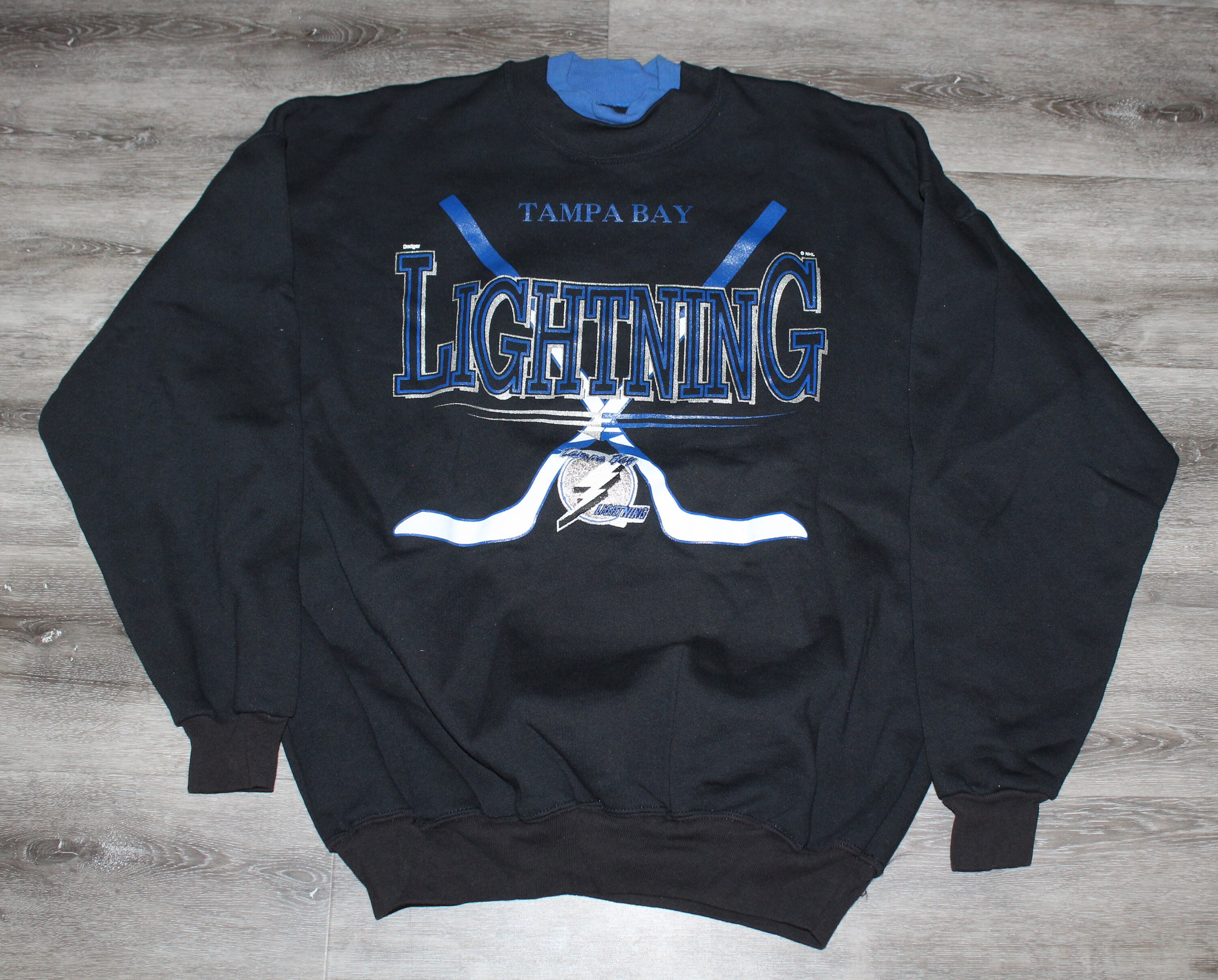 Vintage 90s Vintage Tampa Bay Lightning Ice Kick T Shirt Faded