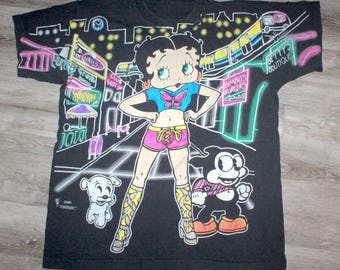 90s Betty Boop Oopsession for men Tシャツ M Vintage 90s Betty Boop Oopsession For Men T-shirt - TokoPyramid