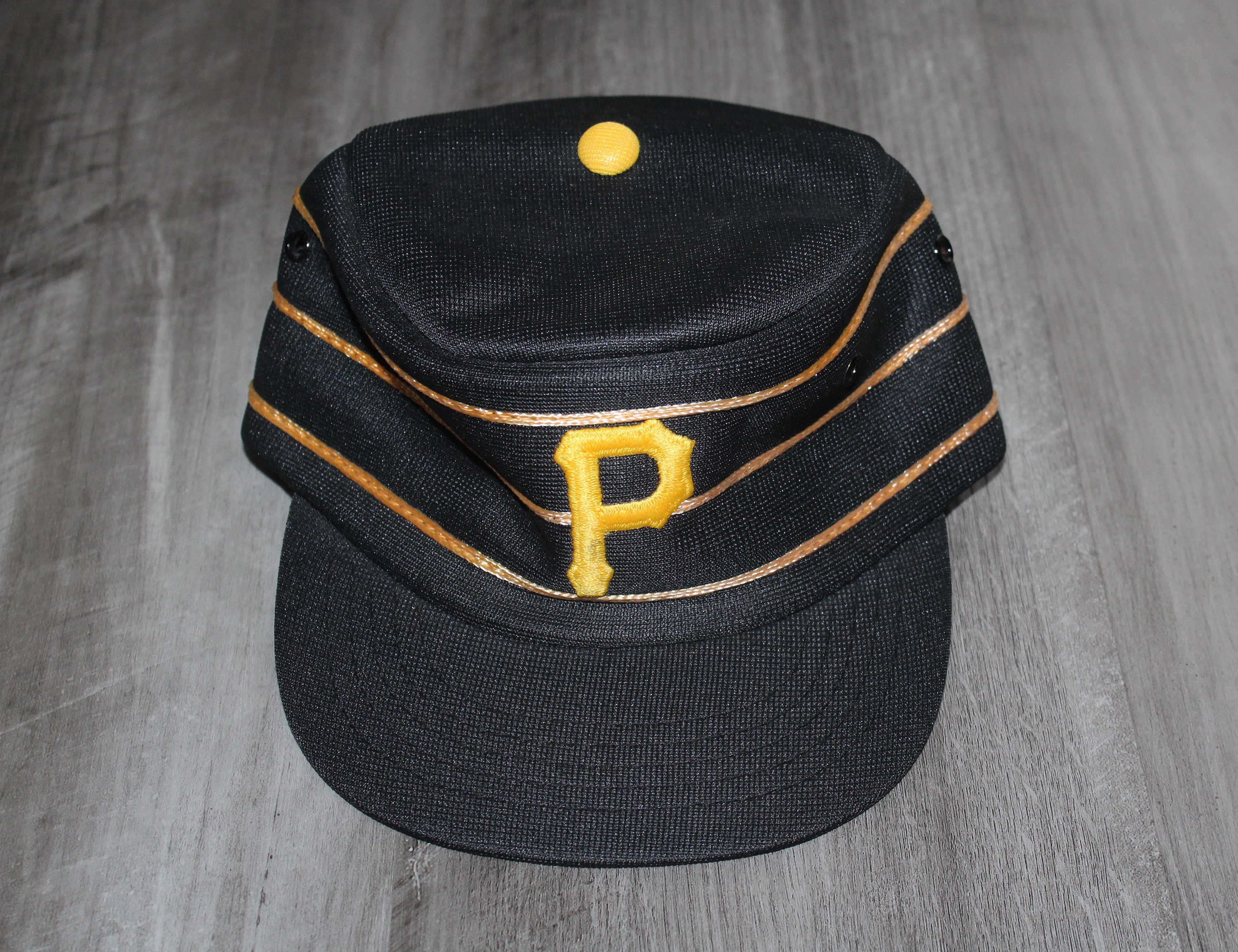 Vintage 70s 80s Clothing MLB Pittsburgh Pirates Baseball Fitted Youth Kids  Age 2 - 4 Striped World Series Painter Pillbox Baseball Cap Hat