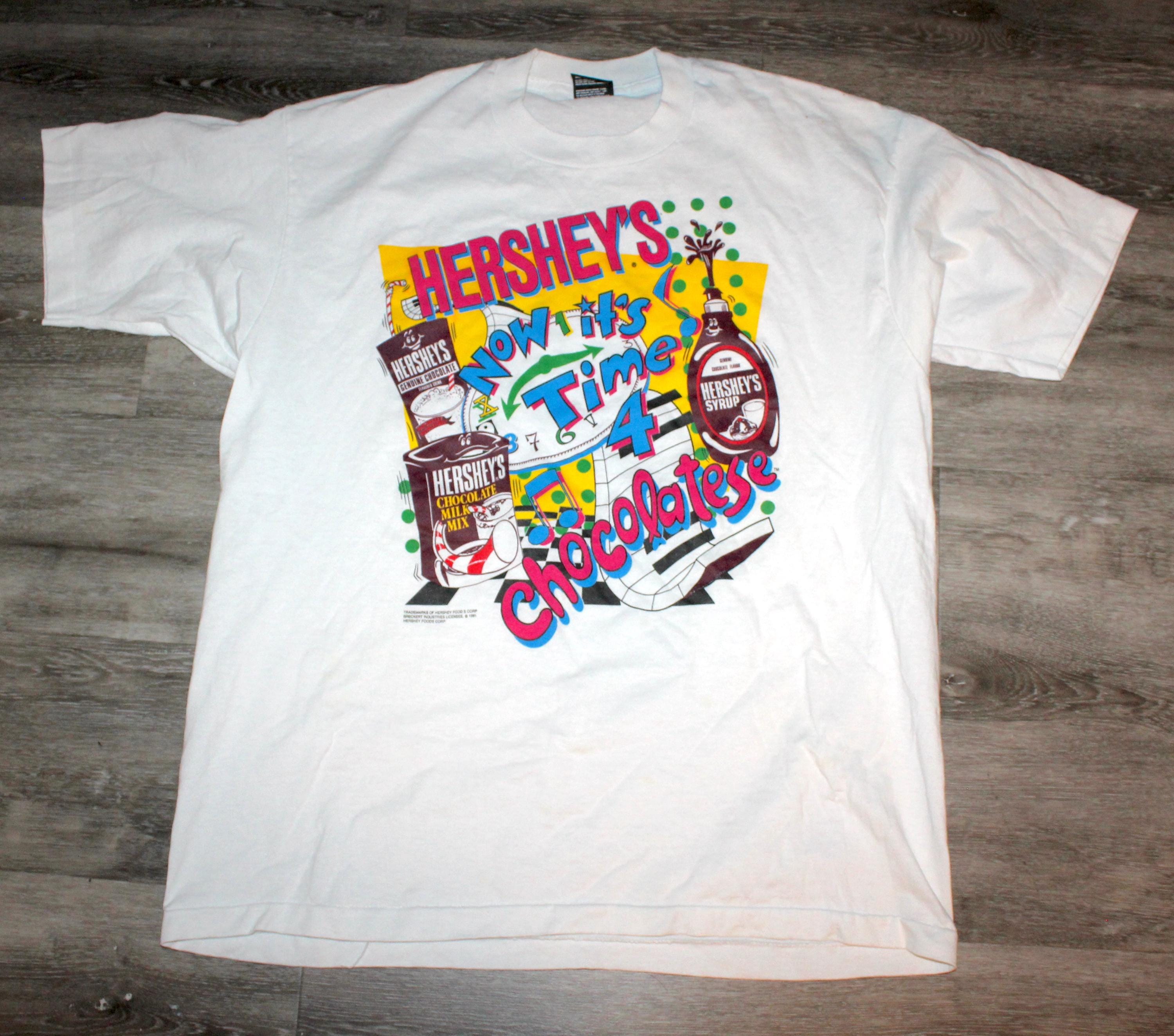 Vintage 90s Clothing Hershey Park PA Hersheys Chocolate Kisses Bar