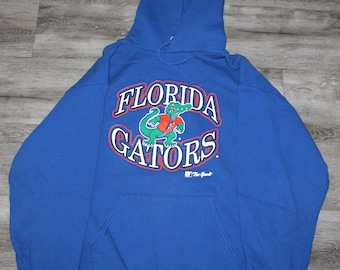 Felpa con cappuccio vintage anni '90 University of Florida Gators Football UF da uomo taglia Large / da donna taglia Oversized con stampa logo retrò.