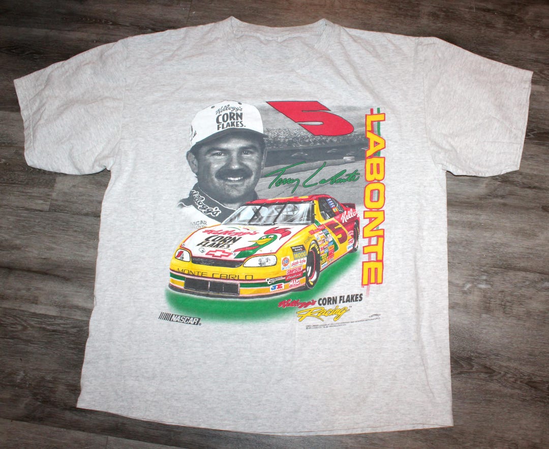 Vintage 90s Clothing Bobby Labonte Kelloggs Corn Flakes Cereal