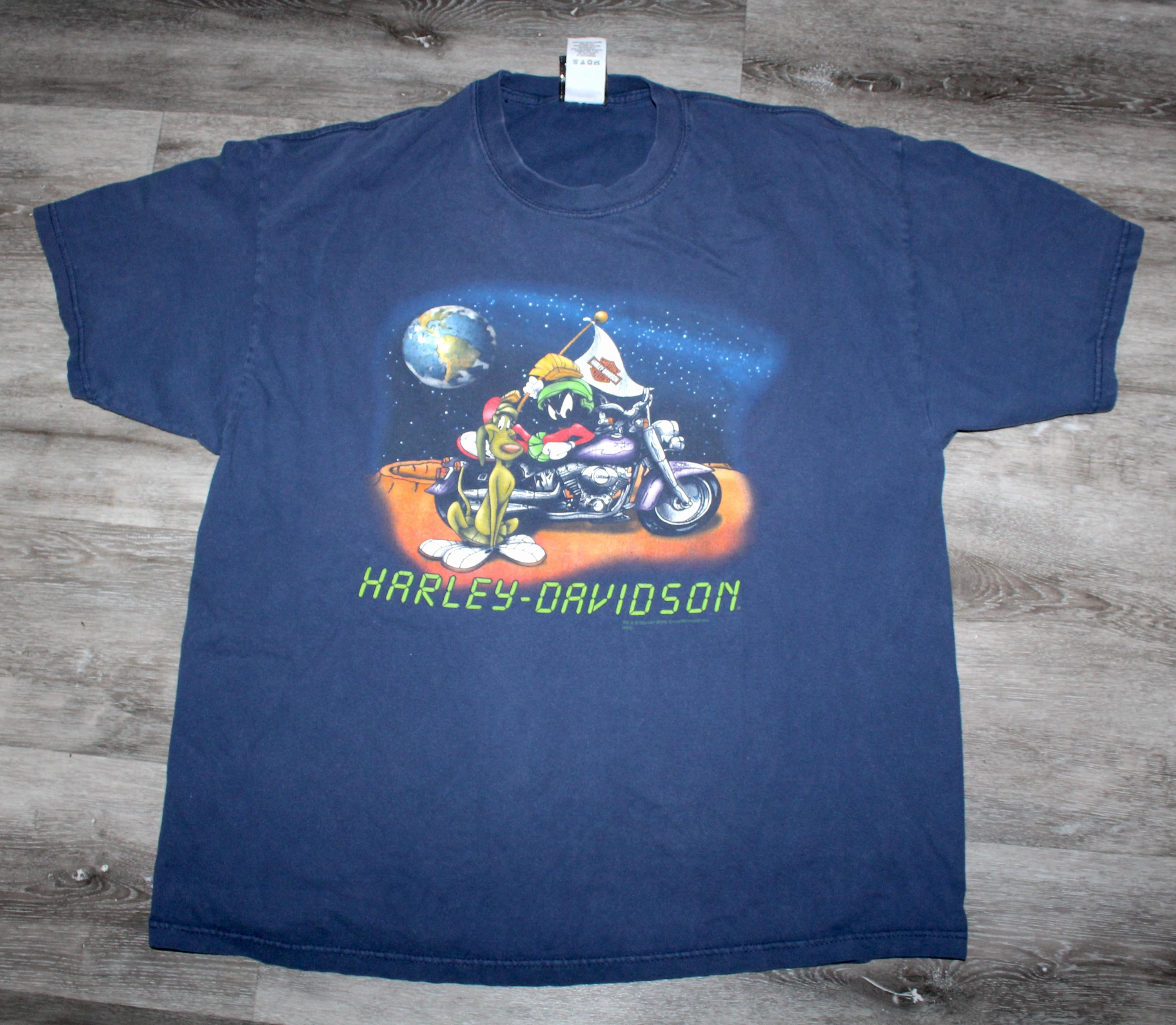 y2k Harley Davidson T-shirt ペンキ加工 マイクアミリ