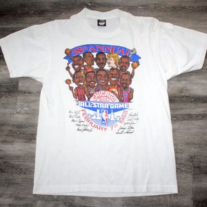 NBA ALL-STAR 2000カリカチュアTシャツ プロプレイヤー Mitchell & Ness NBA All Star Event 'All Star Collection Line Up T