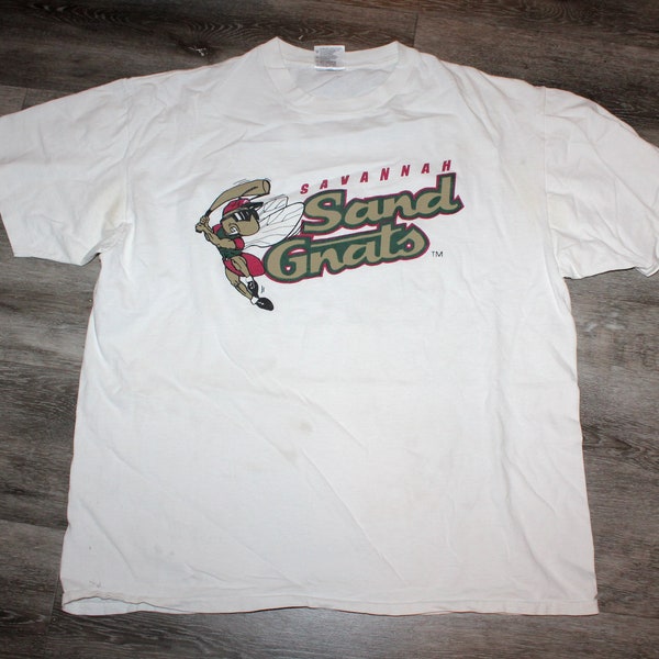 Vintage 90s Clothing MLB New York Mets Savannah Georgia Sand Gnats Baseball Minor League Men Size XL / Oversized Womens Short Sleeve T Shirt