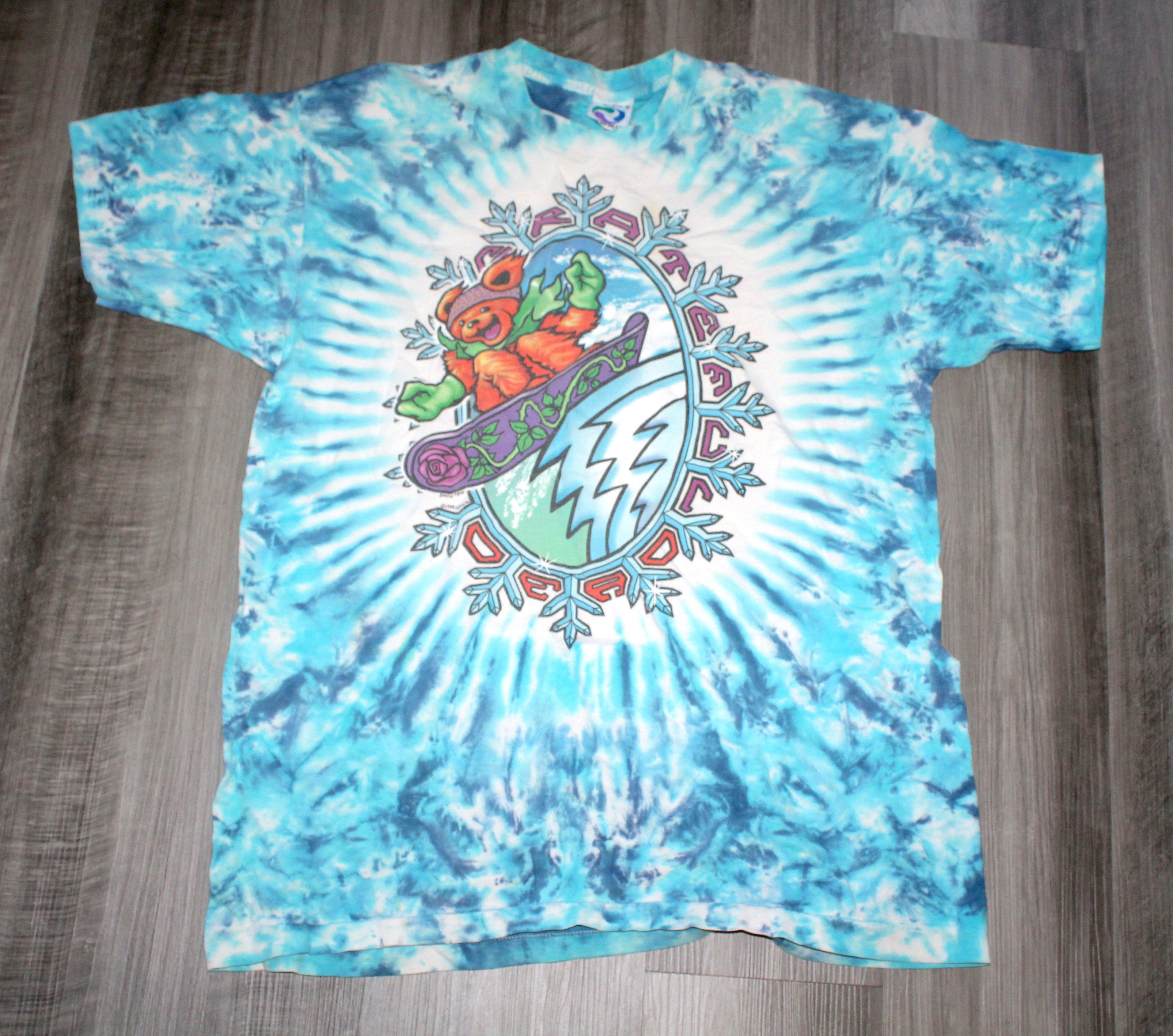 グレイトフル・デッド Tシャツ Lサイズ　リキッドブルー　90年代 ビンテージ ヴィンテージ 90 年代 音楽 衣類 グレイトフル デッド リキッド