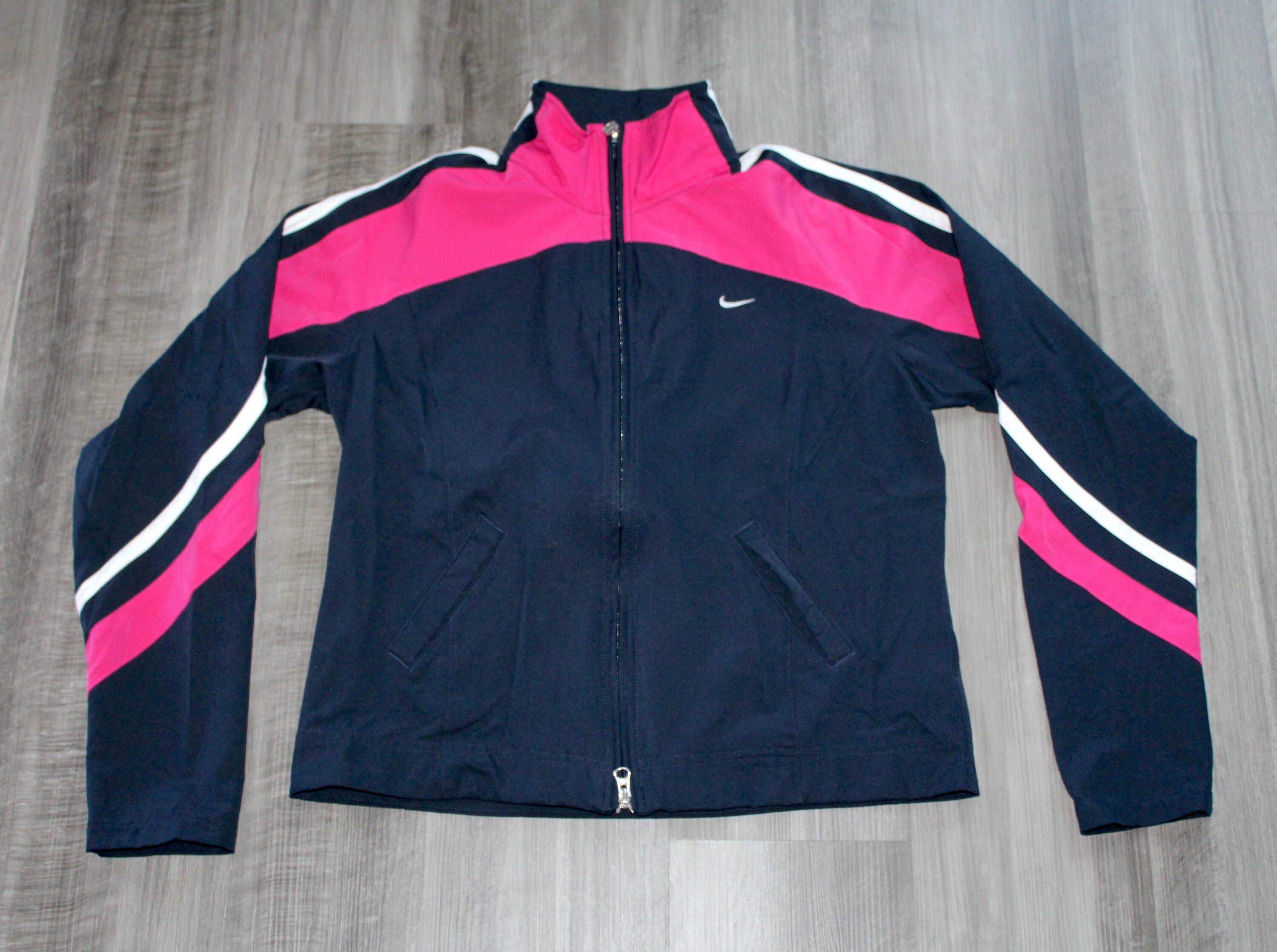 Peach and top blue nike windbreaker