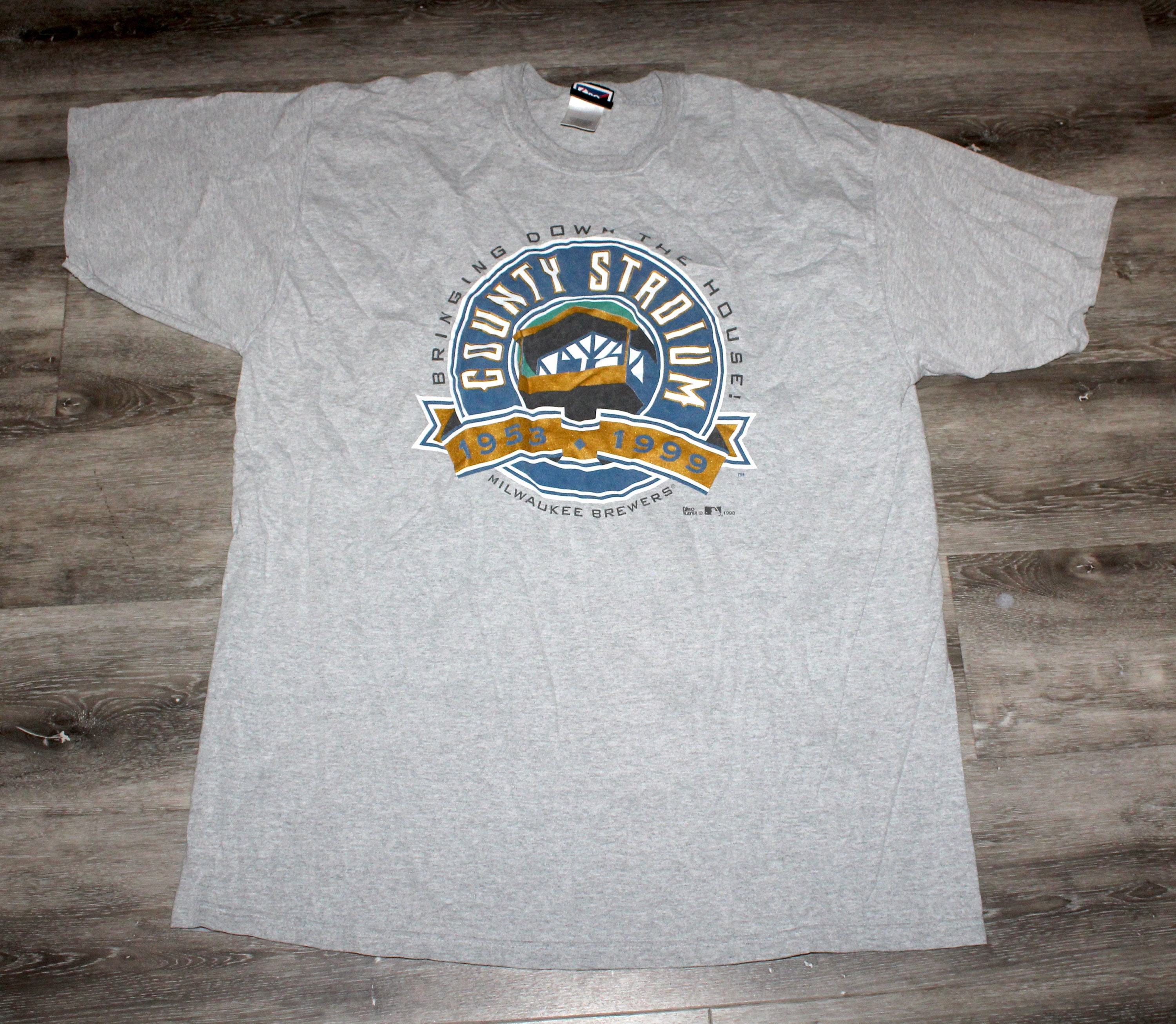 Vintage 80s Sand-Knit Milwaukee Brewers Jersey T-Shirt Large