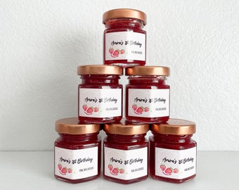 Award-Winning Seasonal Farm Fresh Strawberry Jam Party Favors - Wedding Favors, Bridal Shower Favors, Baby Shower Favors, Strawberry Party