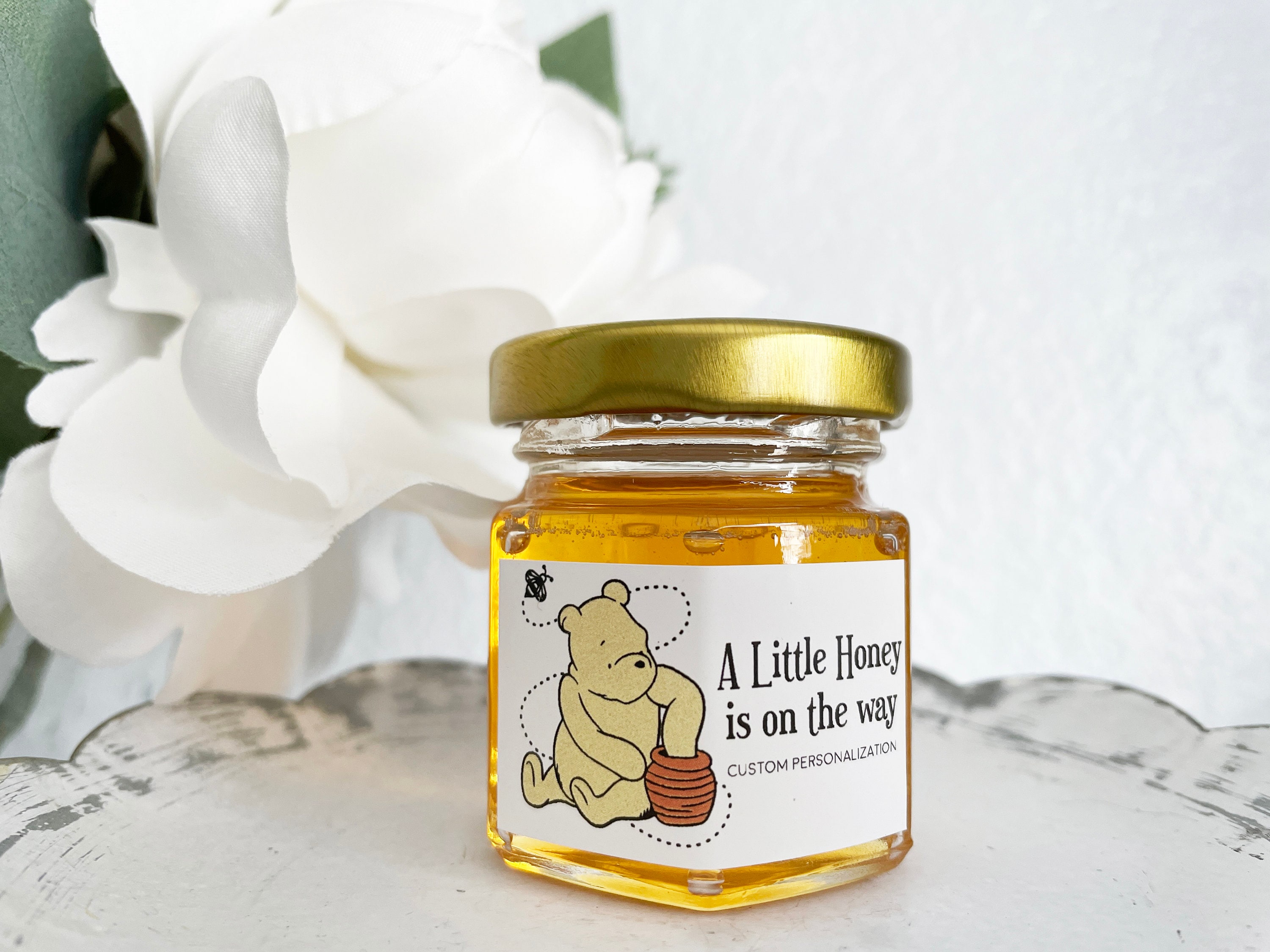 Winnie the Pooh Inspired Honey Favors in 2oz Hexagon Jars Etsy