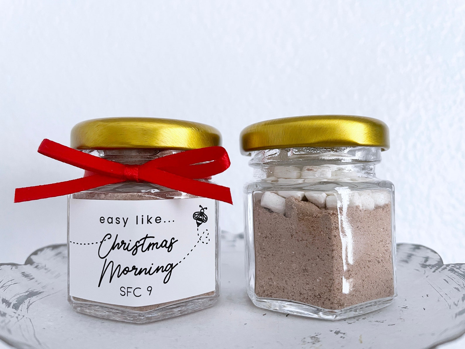 Personalized Hot Cocoa Favors  Mini Jar Party Favors